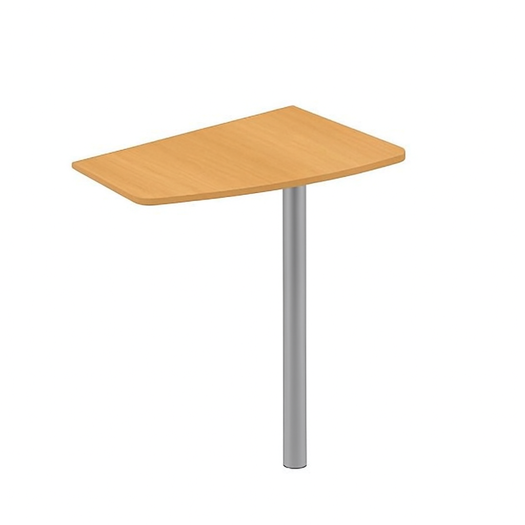 Приставний стіл правосторонній, на металевій трубі, ЛЕЛЕКА, 502х735х750 мм.